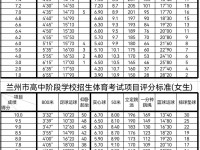 兰州体育中考2022评分标准